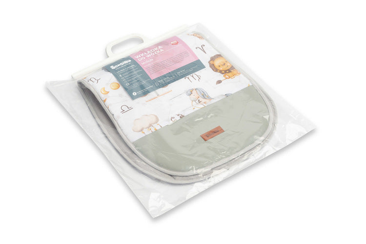 Sensillo Muszlin babakocsi betét - szürke csillagjegy