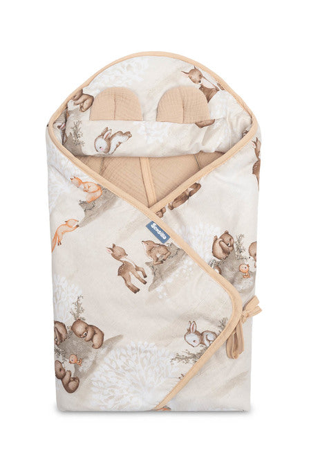 Sensillo Muszlin mózeskosár pólya - Barna Cops