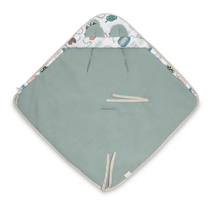 Sensillo Muszlin Mózeskosár Pólya - Smaragdzöld Süni