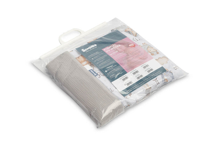 Sensillo Muszlin babakocsi szett - Zodiac szürke