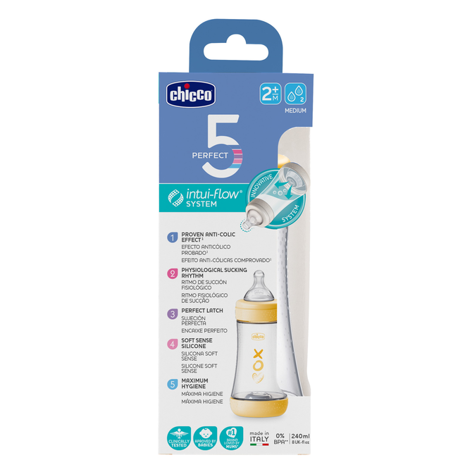 Chicco 153930 Perfect5 üveg 240 ml-es közepes uniszex