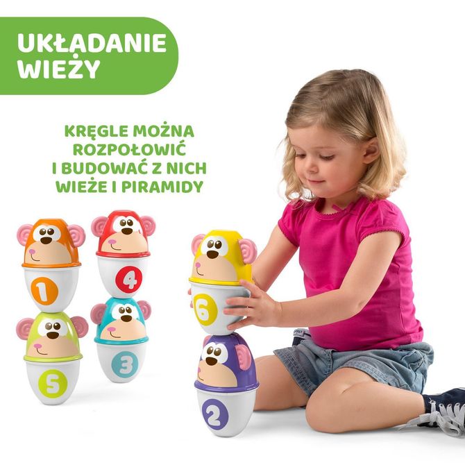 Színes bowling játék gyerekeknek