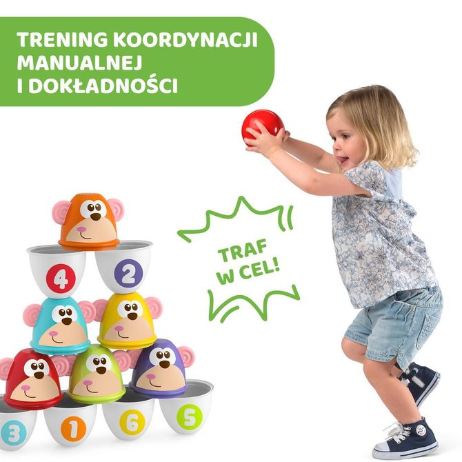 Színes bowling játék gyerekeknek
