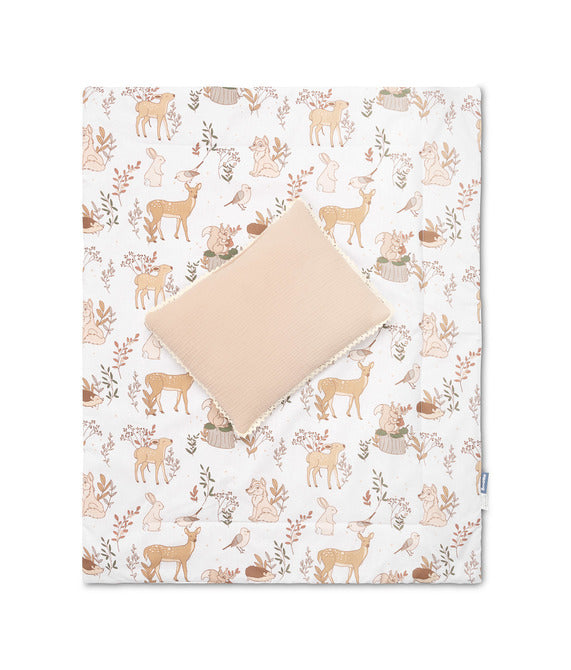 Sensillo Pamut-muszlin szett. A farkas és barátai bézs