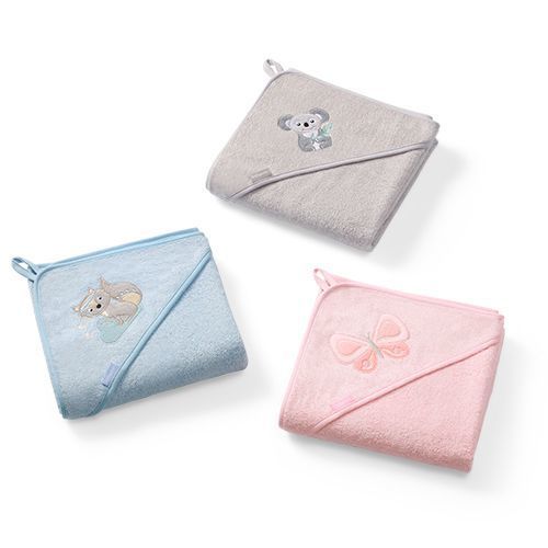 Babyono 346/06 Bambusz Kapucnis Törölköző Természetes Bambusz Szürke 100X100Cm