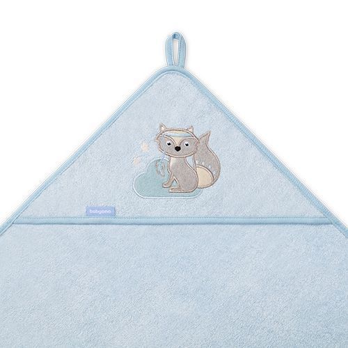 Babyono 346/05 Bambusz Kapucnis Törölköző Természetes Bambusz Kék 100X100Cm