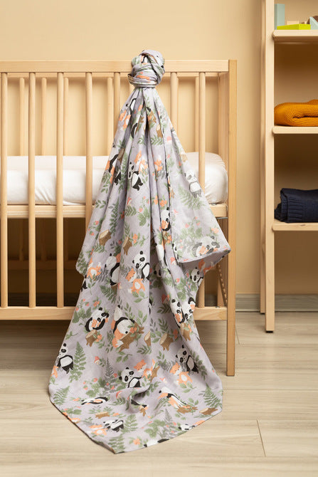 Sensillo Muszlin Kendő Panda és Róka 120x120 cm