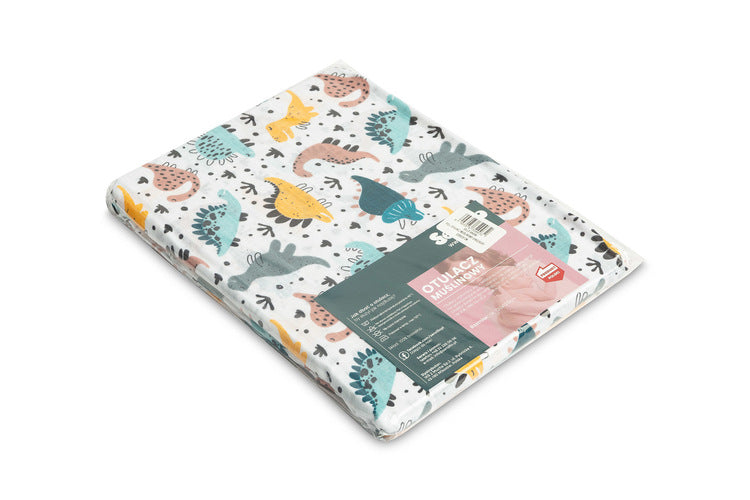 Sensillo Muszlin fólia dinoszauruszokkal 120x120 cm