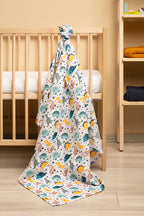 Sensillo Muszlin fólia dinoszauruszokkal 120x120 cm