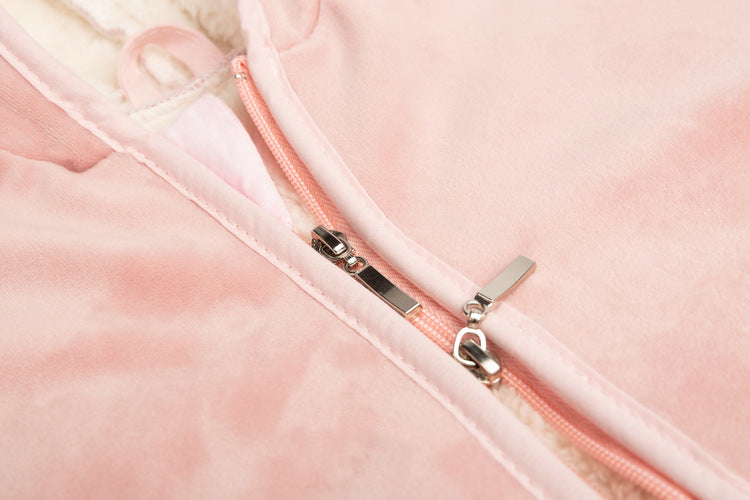 Sensillo Autósülés poncsó rózsaszín plüss