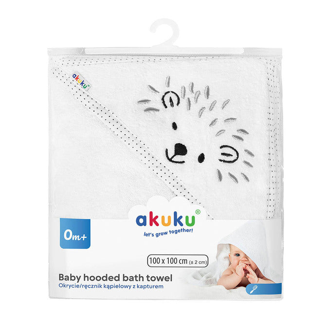 Akuku A0661 Kapucnis Fürdőlepedő Fehér