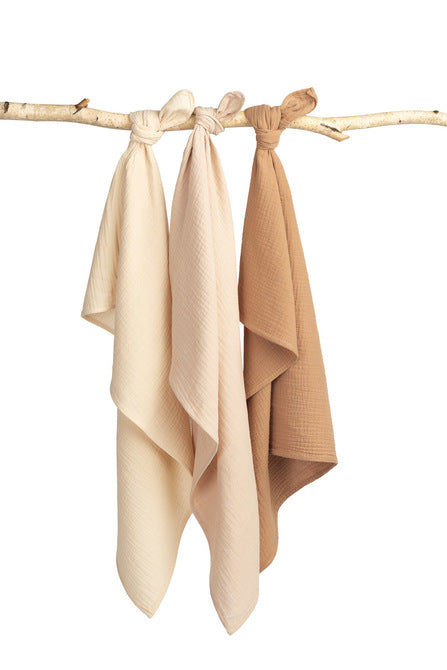 Sensillo Muszlin pelenkaegyenruha barna (3 db-os csomag)