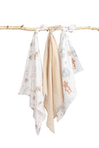 Sensillo 3 db-os muszlin pelenkacsomag – szürke/bézs maci