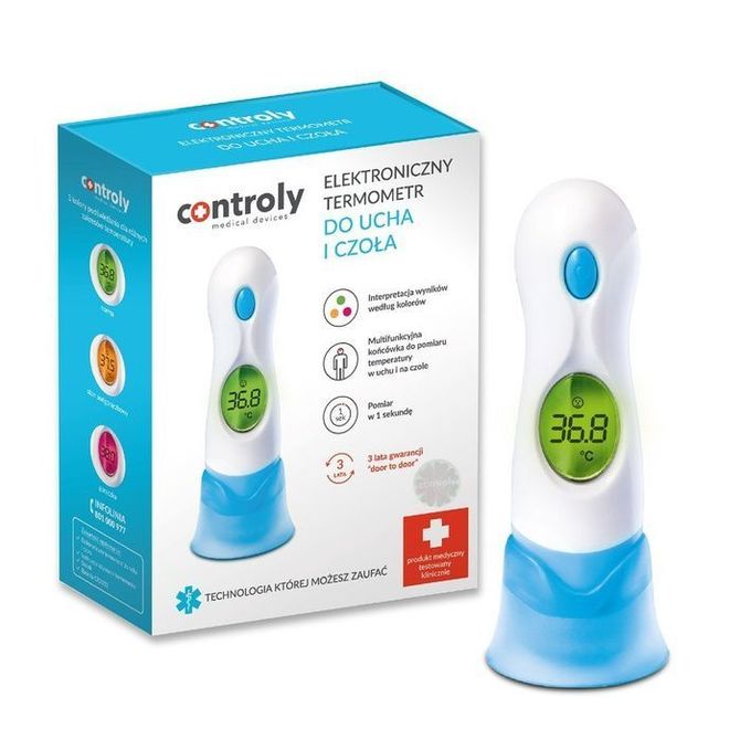 Controly 7323 Fül- és homlokhőmérő IT-901