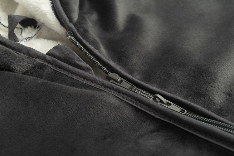 Sensillo Autósülés poncsó grafit színű plüss