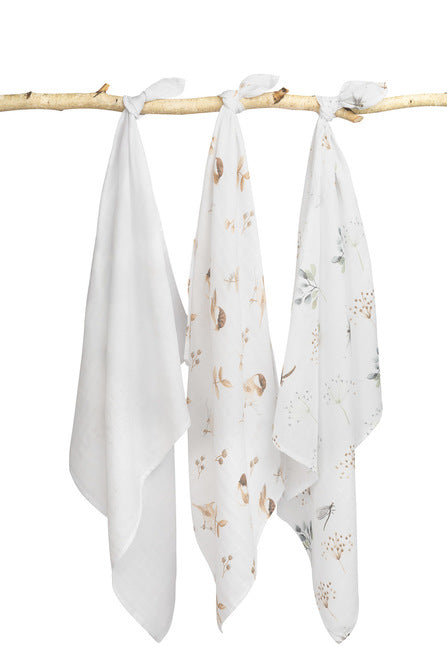 Sensillo Muszlin pelenka 3 db-os csomag – Fehér