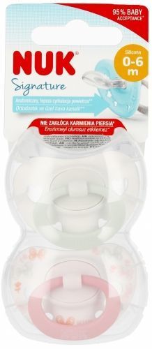 Nuk 382300 Szilikon cumi Signatur 0-6 2 db 2 db 525271, 730638