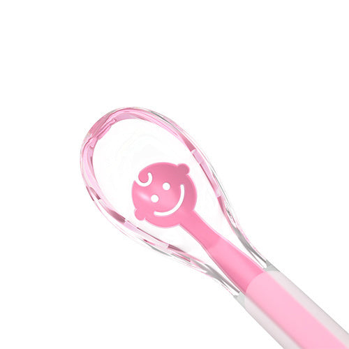 Babyono 1460/02 Baby's Smile rózsaszín szilikon kanál
