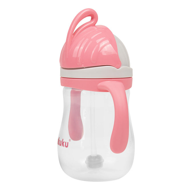 Akuku A0676 Palack szívószállal és súllyal, rózsaszín