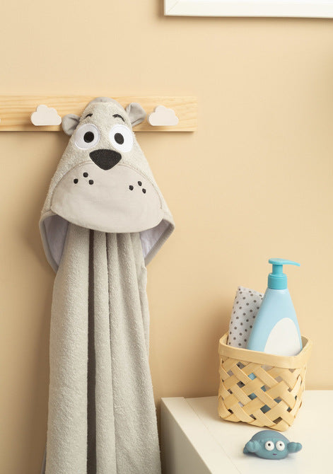 Sensillo Waterfriends kádtakaró 100x100, szürke, medve