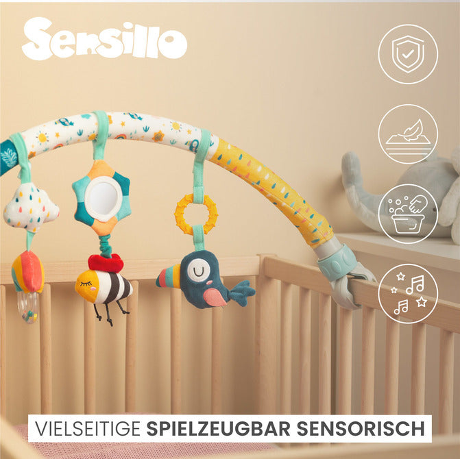 Sensillo Színes babakocsi kormányrúd dzsungel