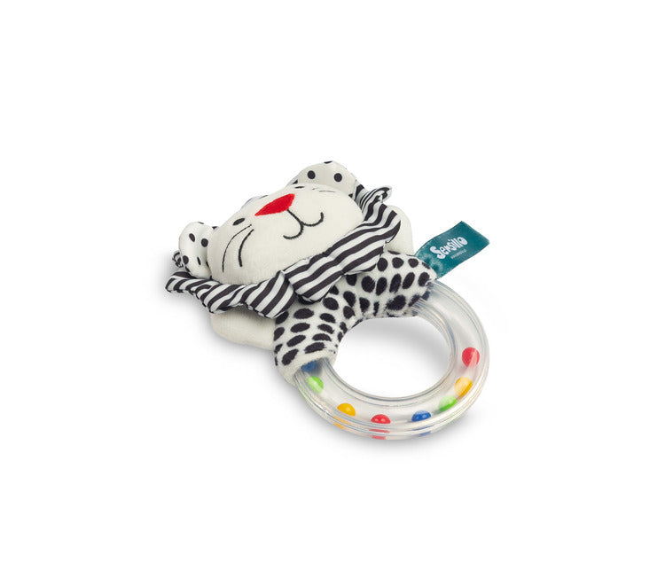 Sensillo fekete-fehér oroszlán baba csörgő