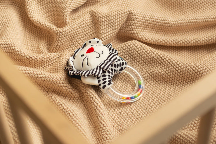 Sensillo fekete-fehér oroszlán baba csörgő