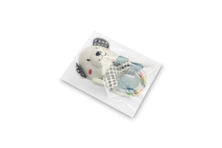 Sensillo fekete-fehér maci baba csörgő