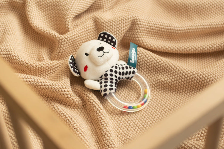 Sensillo fekete-fehér maci baba csörgő