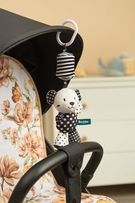Sensillo Fekete-fehér babakocsi medál medve