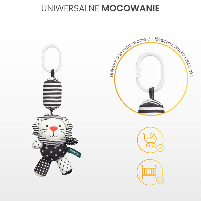 Sensillo Fekete-fehér babakocsi medál medve