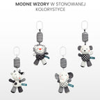 Sensillo Fekete-fehér babakocsi medál medve