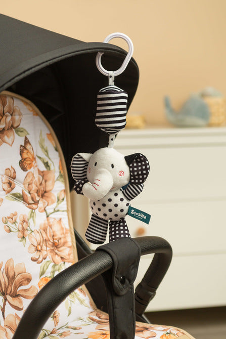 Sensillo Fekete-fehér babakocsi medál elefánt