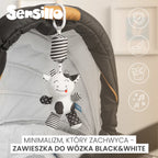 Sensillo Fekete-fehér babakocsi medál elefánt