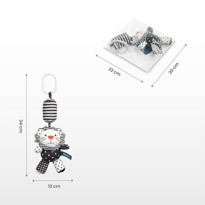 Sensillo Fekete-fehér babakocsi medál elefánt