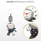 Sensillo Fekete-fehér babakocsi medál oroszlán