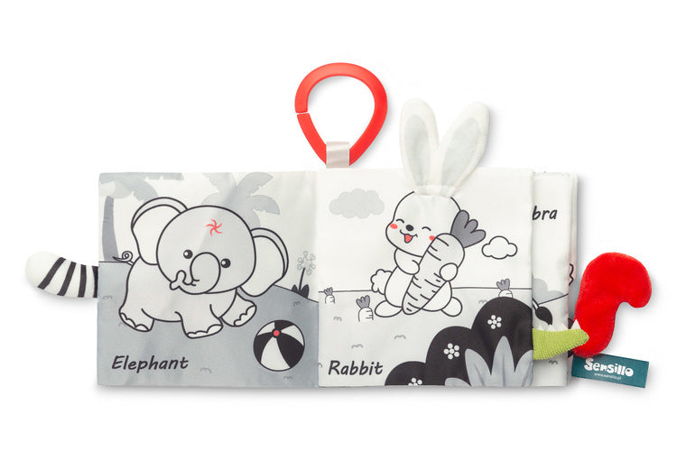 Sensillo Fekete-fehér textilkönyv bagoly