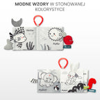 Sensillo Fekete-fehér textilkönyv bagoly