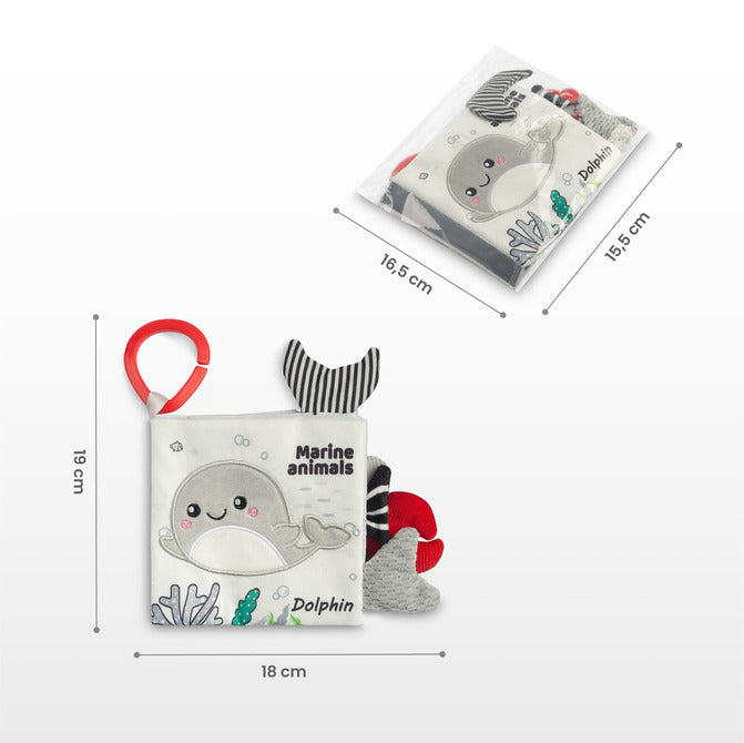 Sensillo Fekete-fehér textilkönyv bagoly