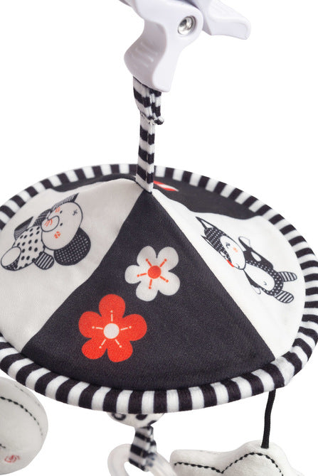 Sensillo Fekete-fehér babakocsi körhinta csillag