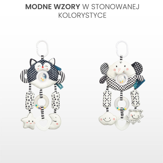 Sensillo Fekete-fehér utazó játék cica