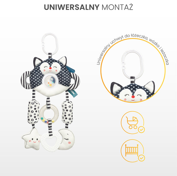 Sensillo Fekete-fehér utazójáték elefánt