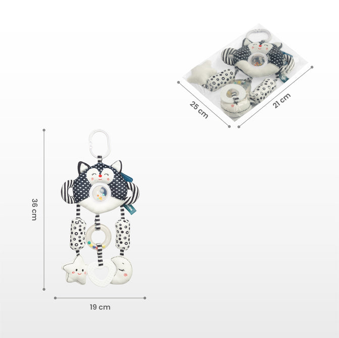 Sensillo Fekete-fehér utazójáték elefánt