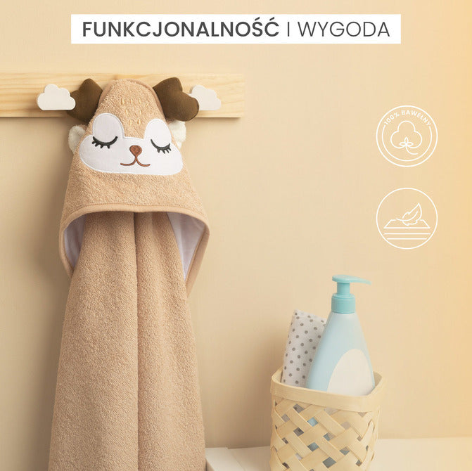 Sensillo Bathfriends kádtakaró 100x100-as, nyúlrózsaszín