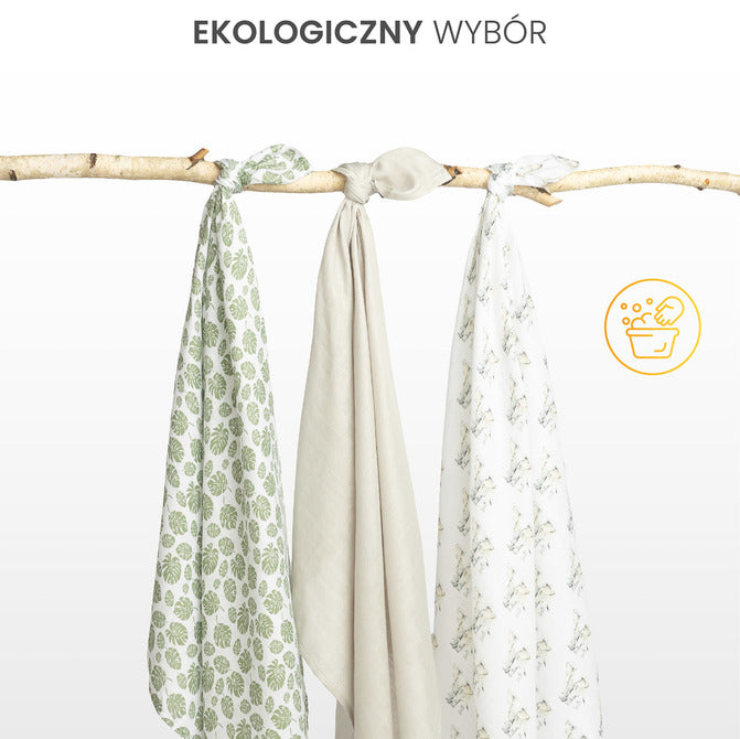 Sensillo Bambusz pelenka 3 db-os Elefántszürke 70x80 cm