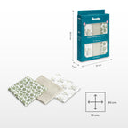 Sensillo Bambusz pelenka 3 db-os szettben, sündisznó mintás, kék, 70x80 cm