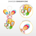 Sensillo Színes utazó csörgő nyuszi