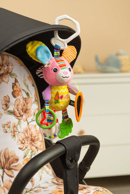 Sensillo Színes utazó csörgő nyuszi