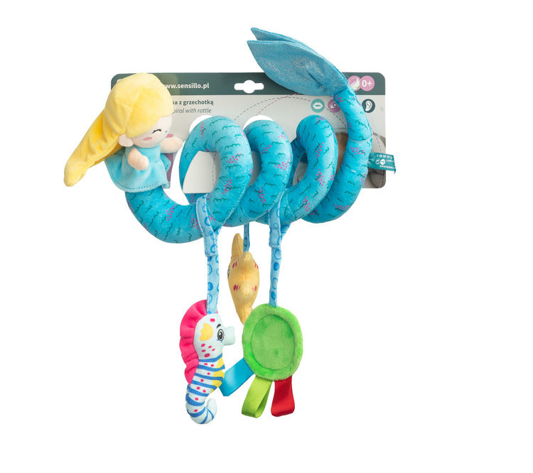 Színes sellős spirálos fejlesztő babajáték