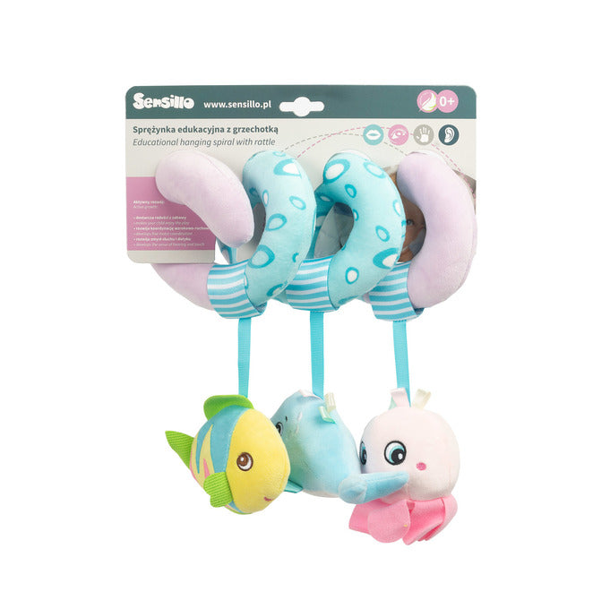 Színes polipos spirálos fejlesztő babajáték